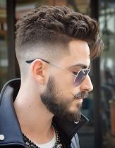 мужская креативная стрижка + придание формы бороды